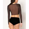 Cross Mesh Crop Top at Spencer's