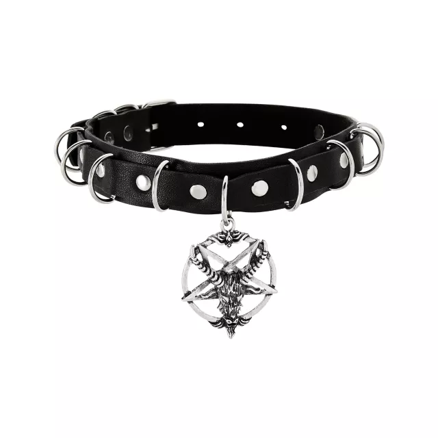 Baphomet Dangle Choker Necklace at Spencer's