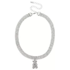 CZ Four-Row Gummy Bear Necklace at Spencer's