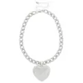 CZ Pave Heart Curb Chain Choker Necklace at Spencer's