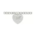 CZ Pave Heart Curb Chain Choker Necklace at Spencer's