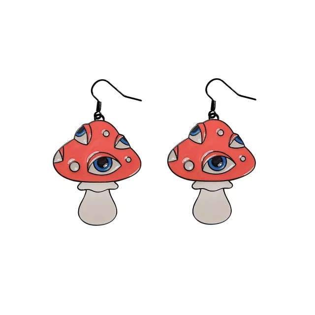 Mushroom Eyes Dangle Earrings at Spencer's