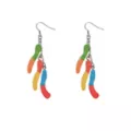 Sour Gummy Worms Dangle Earrings - 18 Gauge at Spencer's