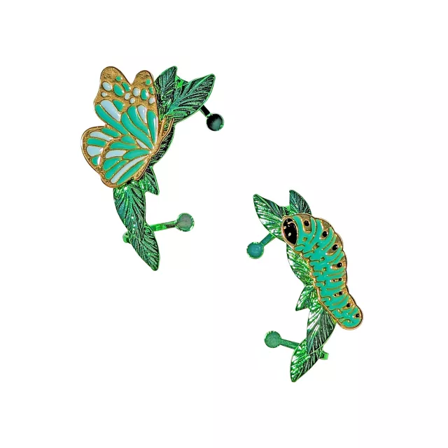 Butterfly Caterpillar Ear Cuffs at Spencer's
