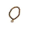 Semi-Precious Tiger's Eye Teardrop Bracelet at Spencer's