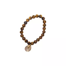 Semi-Precious Tiger's Eye Teardrop Bracelet at Spencer's