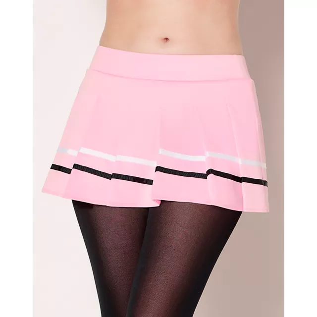 Pink Striped Mini Skirt at Spencer's