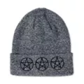 Triple Pentagram Knit Hat at Spencer's