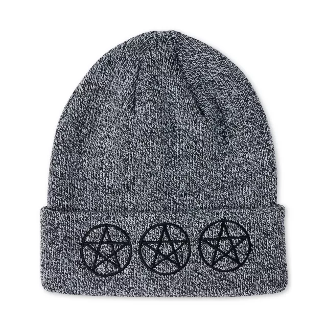 Triple Pentagram Knit Hat at Spencer's