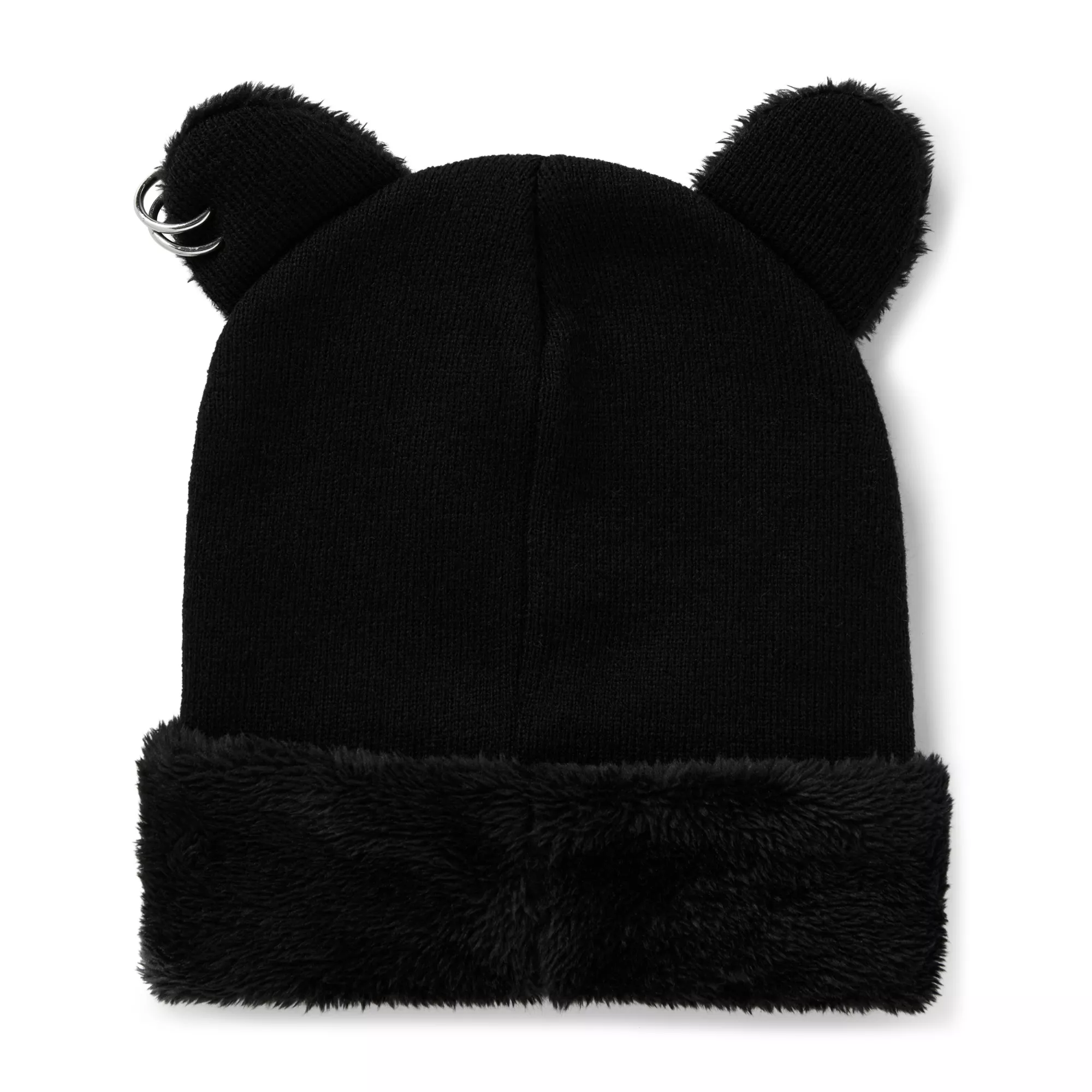 3D Ears With Silver Rings Knit Hat at Spencer's