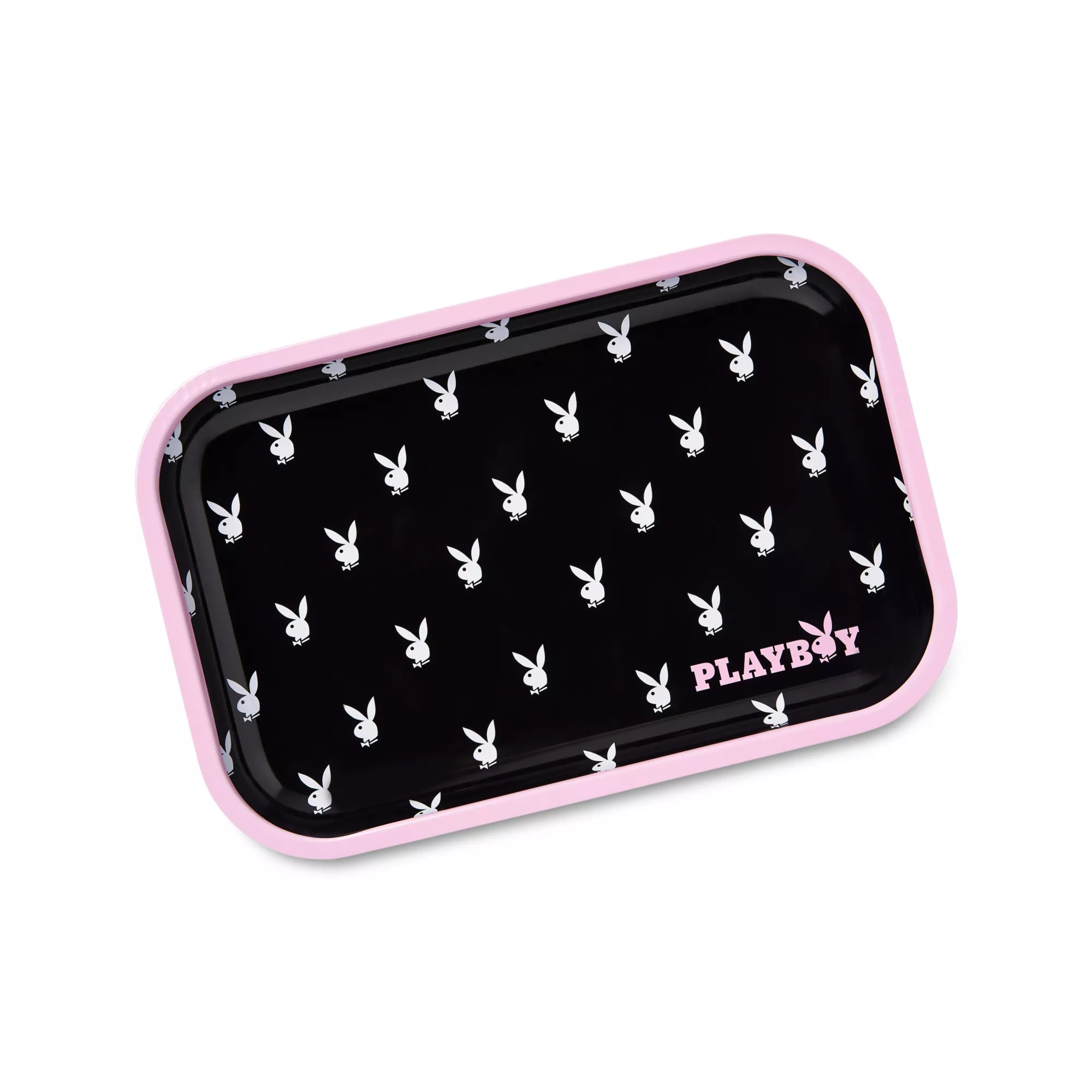 Black Playboy Allover Print Logo Tray at Spencer's