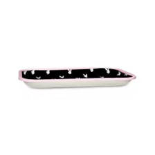 Black Playboy Allover Print Logo Tray at Spencer's