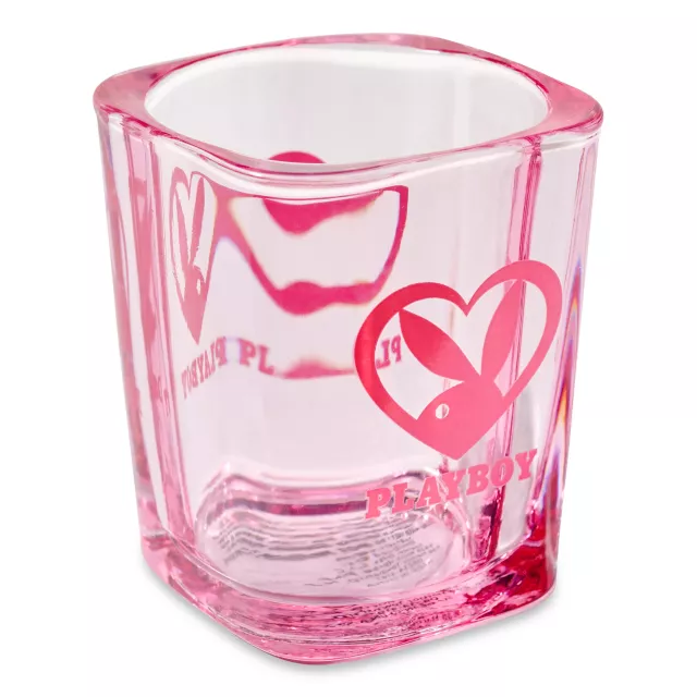 Playboy Bunny Heart Square Shot Glass - 2 oz.