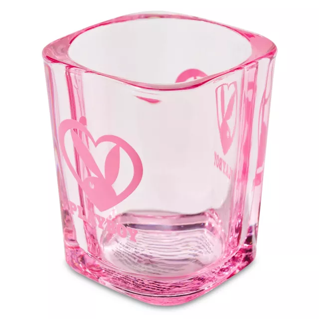 Playboy Bunny Heart Square Shot Glass - 2 oz.