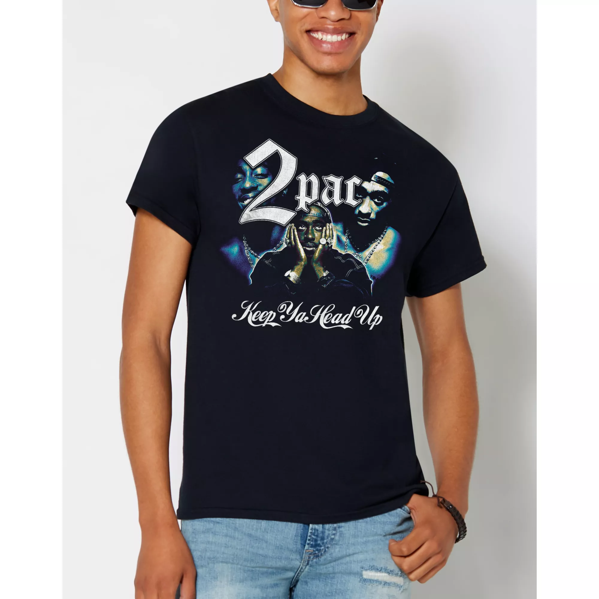 Black Tupac Keep Ya Head Up T Shirt