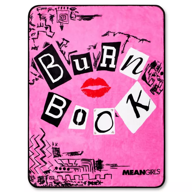 Mean Girls Burn Book Reversible Fleece Blanket at Spencer's