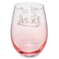 Pink Ombre Bad Bitch Stemless Wine Glass at Spencer's