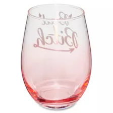 Pink Ombre Bad Bitch Stemless Wine Glass at Spencer's
