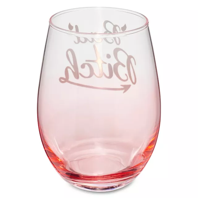 Pink Ombre Bad Bitch Stemless Wine Glass