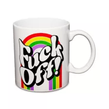 Rainbow Fuck Off Coffee Mug - 20 oz. at Spencer's