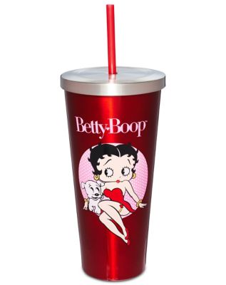 Betty Boop Cup with Straw 24 oz. - Betty Boop - Spencer's