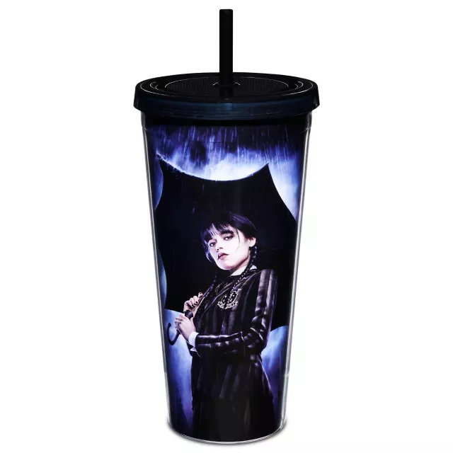 Wednesday Umbrella Cup with Straw - 20 oz. at Spencer's