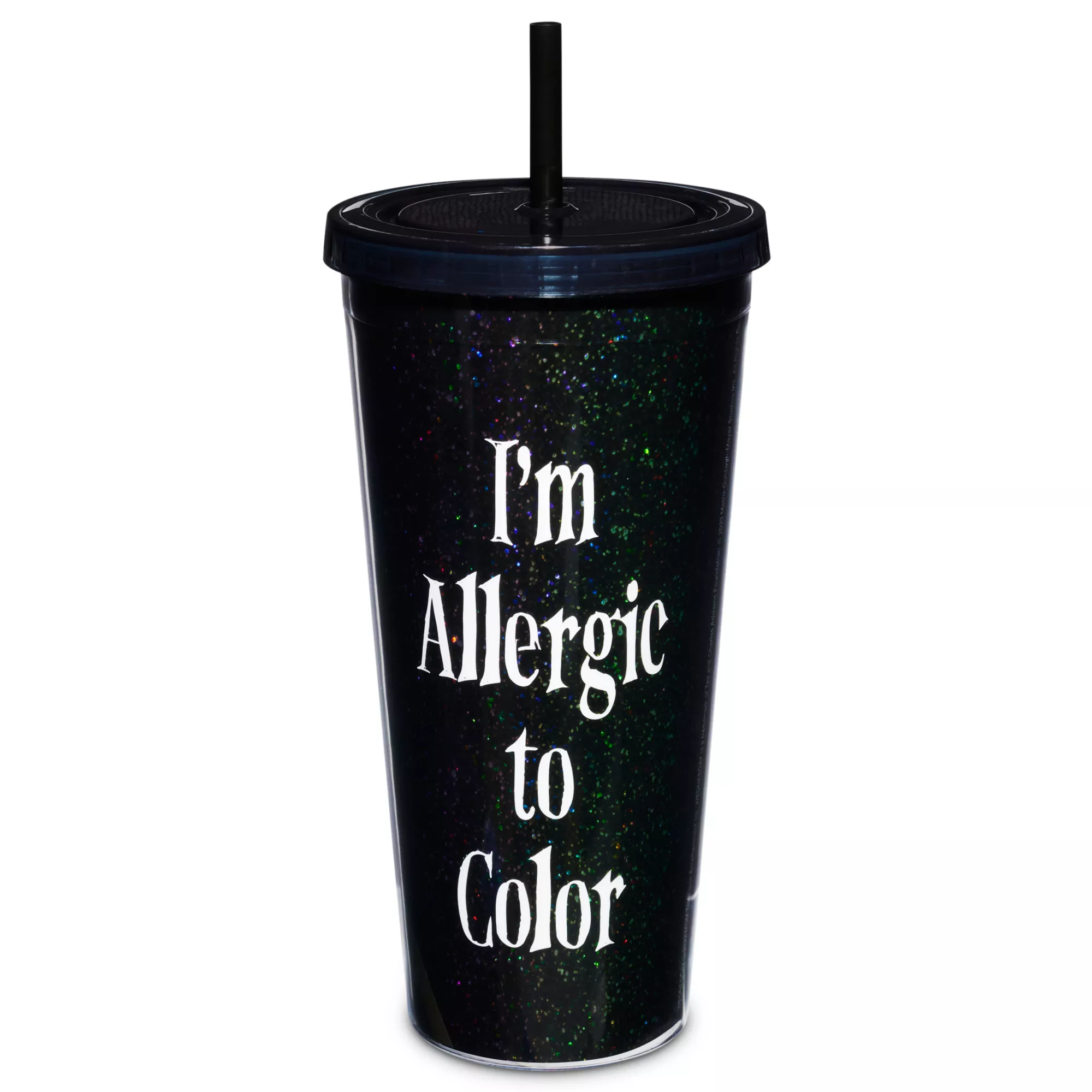 Allergic to Color Cup with Straw 20 oz. - Wednesday at Spencer's