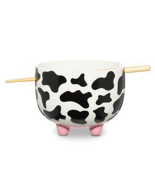 Cow Print Molded Bowl with Chopsticks - 15 oz.
