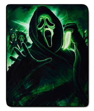 Ghost Face Spooky Fleece Blanket