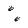 Black Glitter Weed Leaf Fake Plugs - 18 Gauge at Spencer's