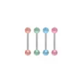 Multi-Pack Multicolor Glitter Barbells 4 Pack - 14 Gauge at Spencer's
