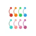 Multi-Pack Multicolor Acrylic Belly Rings 8 Pack - 14 Gauge at Spencer's