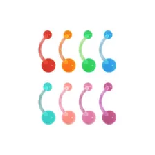 Multi-Pack Multicolor Acrylic Belly Rings 8 Pack - 14 Gauge at Spencer's