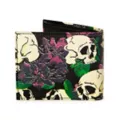 Skull & Rose Bifold Wallet at Spencer's