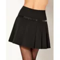 Black Skull Cameo Zipper Skirt at Spencer's