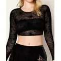 Spider Web Mesh Crop Top at Spencer's
