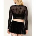 Spider Web Mesh Crop Top at Spencer's