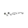 Multi-Pack Titanium Spike Labret Lip and Horseshoe Ring 4 Pack - 16 Gauge at Spencer's
