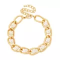 Multi-Pack Goldtone Pearl Braided Bracelets - 3 Pack at Spencer's