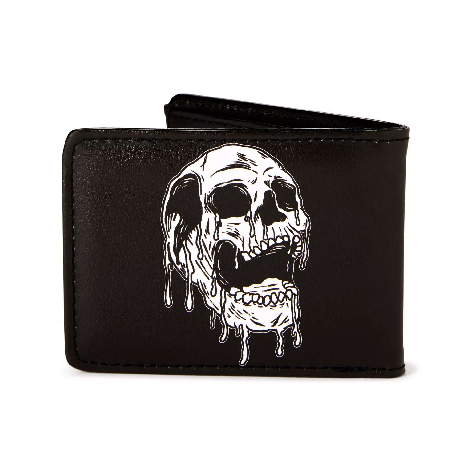 Buckle-Down Drippy Skull Bifold Wallet at Spencer's