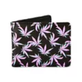 Buckle-Down Pink and Green Weed Leaf Bifold Wallet at Spencer's