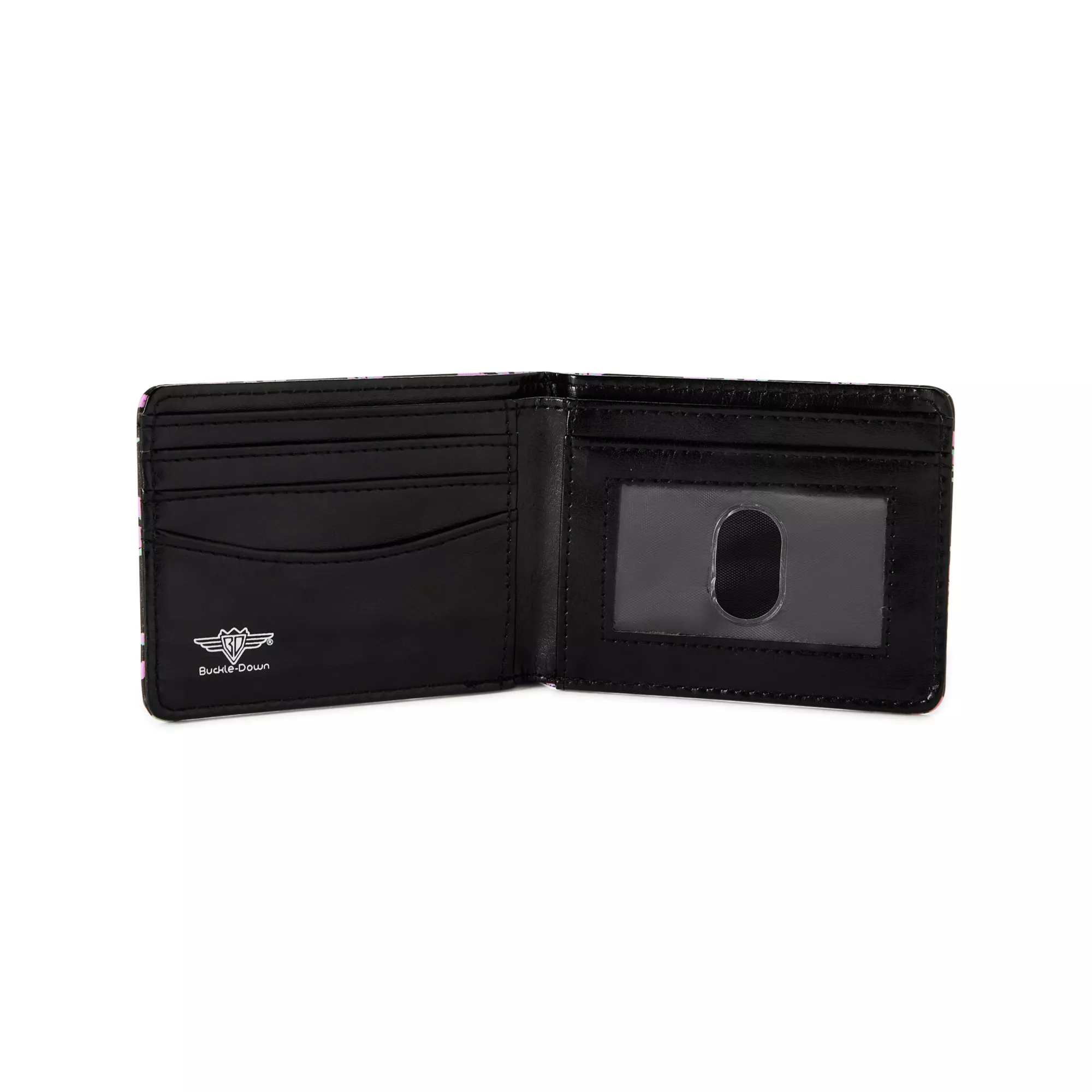 Buckle-Down Pink and Green Weed Leaf Bifold Wallet at Spencer's