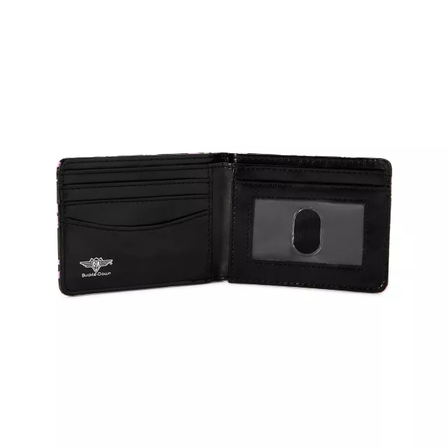 Buckle-Down Pink and Green Weed Leaf Bifold Wallet at Spencer's