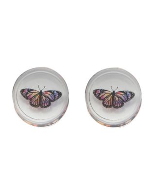 Acrylic Resin Butterfly Plugs - 00 Gauge