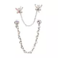 Multi-Pack CZ Butterfly Nose Chains 2 Pack - 18 Gauge at Spencer's