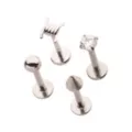 Silver Barbed Wire Labret Lip Rings 4 Pack - 16 Gauge at Spencer's
