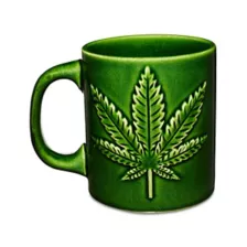 Weed Leaf Green Coffee Mug - 10 oz. at Spencer's