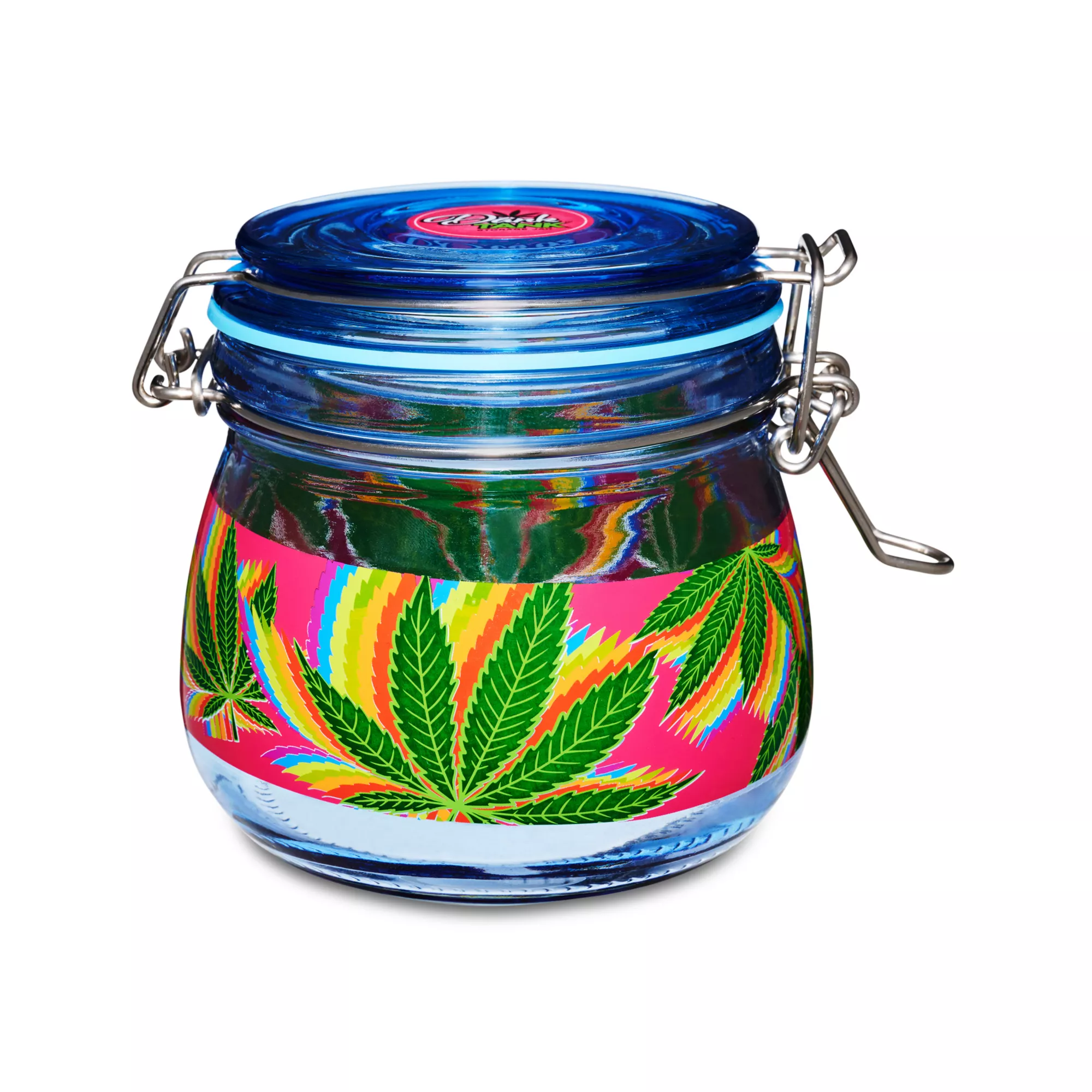 Rainbow Weed Leaf Stash Jar - 16.9 oz. at Spencer's