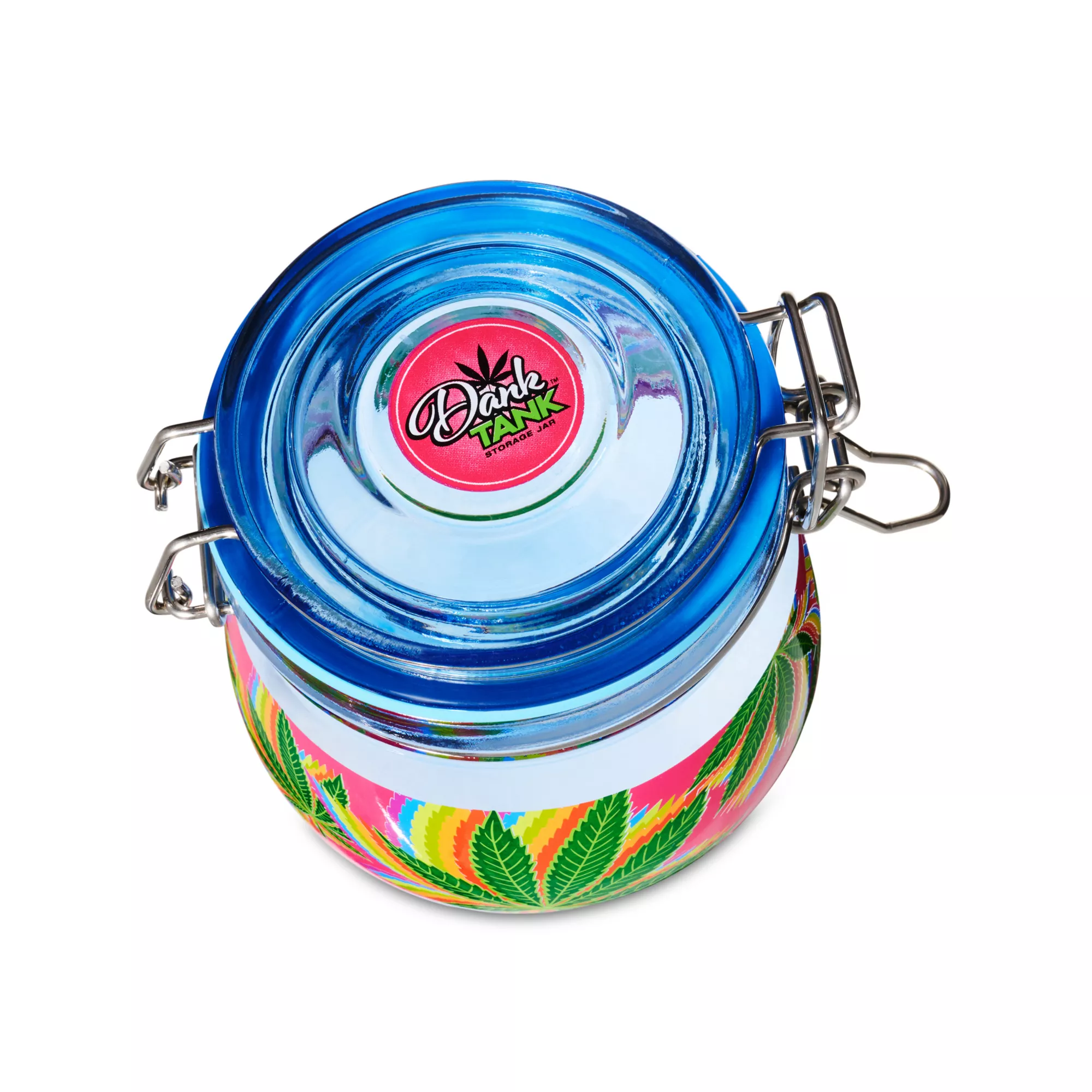 Rainbow Weed Leaf Stash Jar - 16.9 oz. at Spencer's