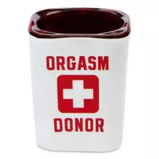 Orgasm Donor Square Shot Glass - 2 oz. at Spencer's
